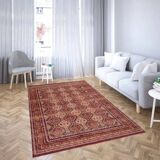 Antique red oriental style carpet in wool