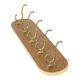 Vintage Rockabilly Coat Rack, 1950s Design, Wood Veneer, Gold