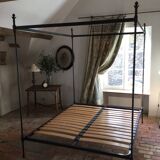 Wrought iron canopy bed