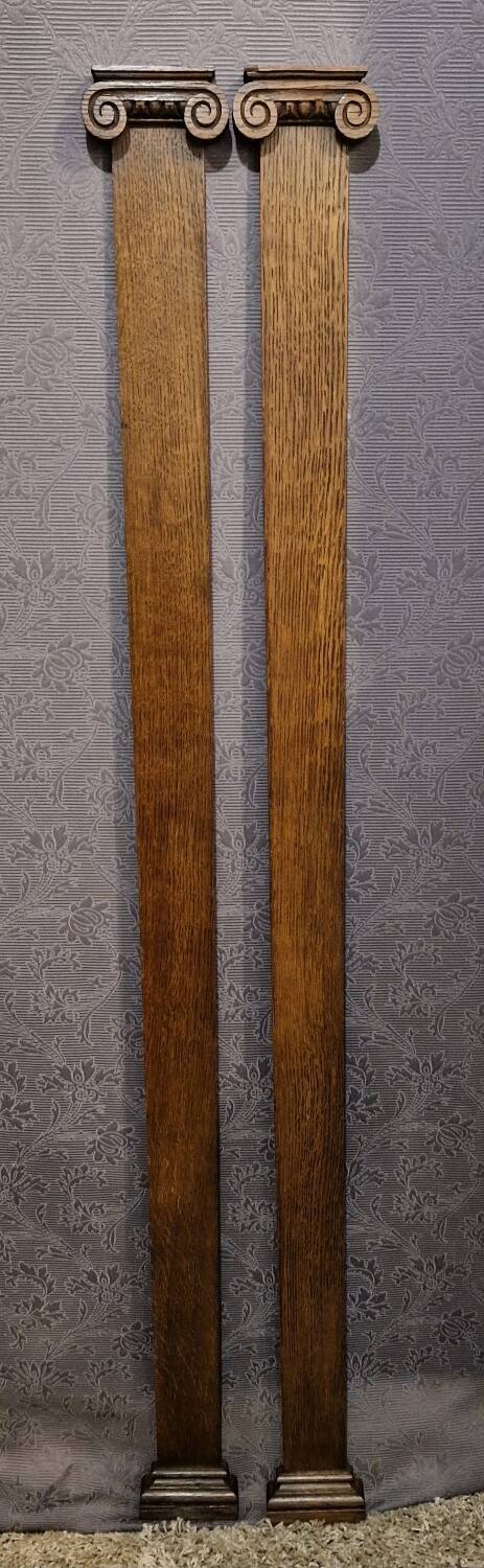 Pair of vertical pediments