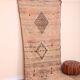 Vintage Moroccan Runner Rug 124 x 256 cm, Berber Wool Rug, Handmade Rug
