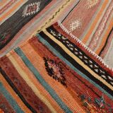 Turkish Anatolian Carpet, Vintage Pattern Rug, 163x259 Cm