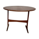 Table basse pliante scandinave ronde danois Detingström kavaljer 1960 teck