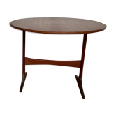 Table basse pliante scandinave ronde danois Detingström kavaljer 1960 teck