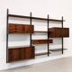 Modular wall cabinet in rosewood