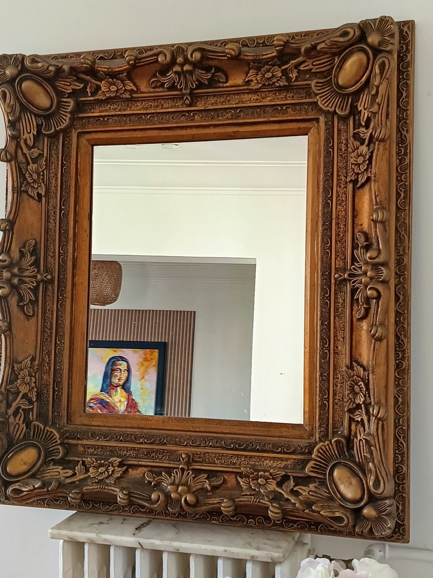 Baroque Louis XV Fireplace Mirror