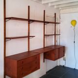 Danish vintage modular wall shelf, 1960
