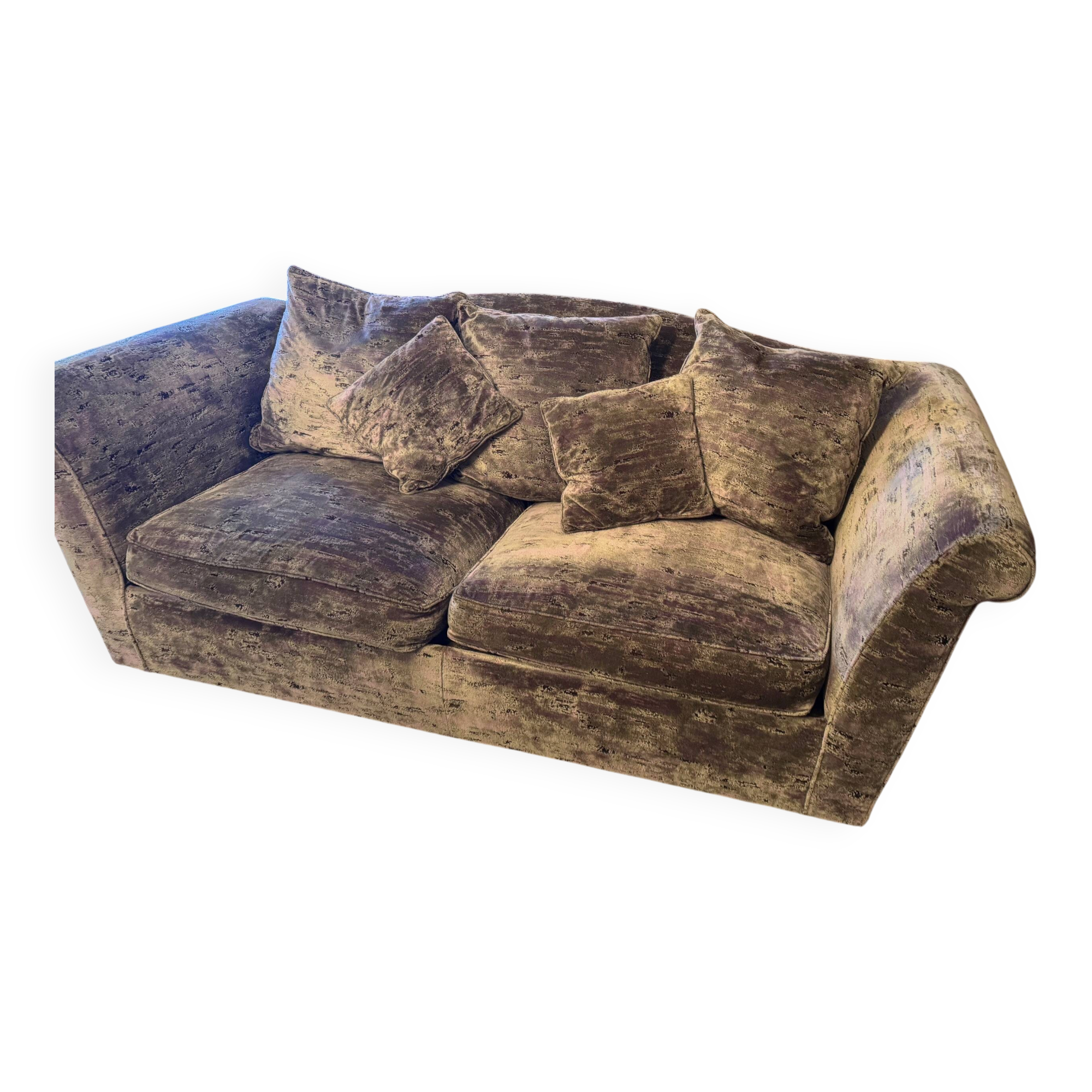 Velvet 3-seater sofa