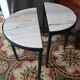 Pair of side tables half sphere marble 1970