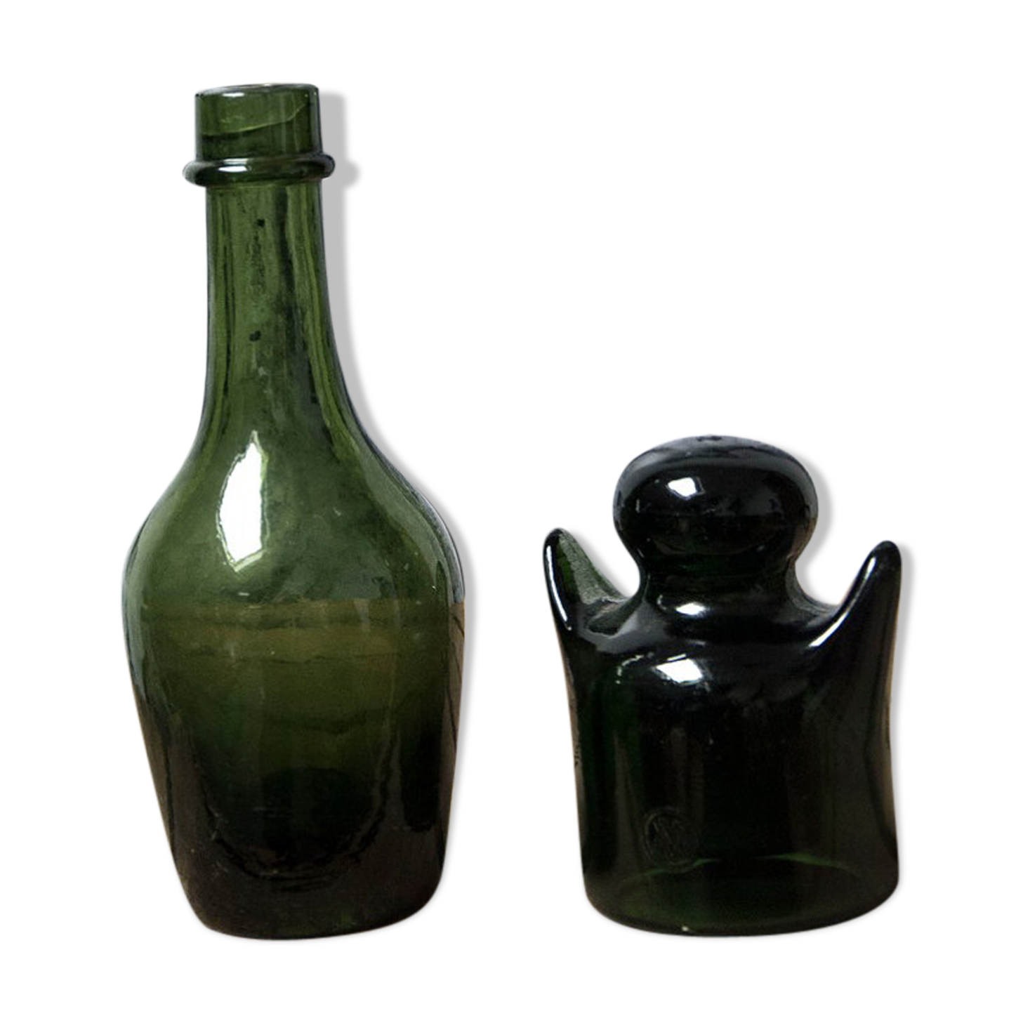 Martine duo green bottle glass insulator