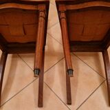Restored pair of Louis XVI chairs – openwork backrest, solid wood