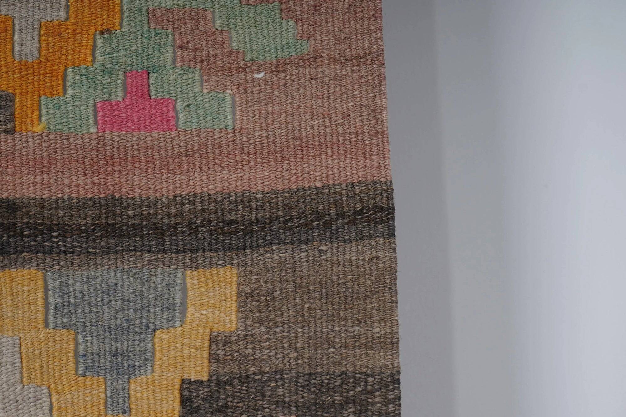 Vintage Turkish hallway rug 72x384 cm