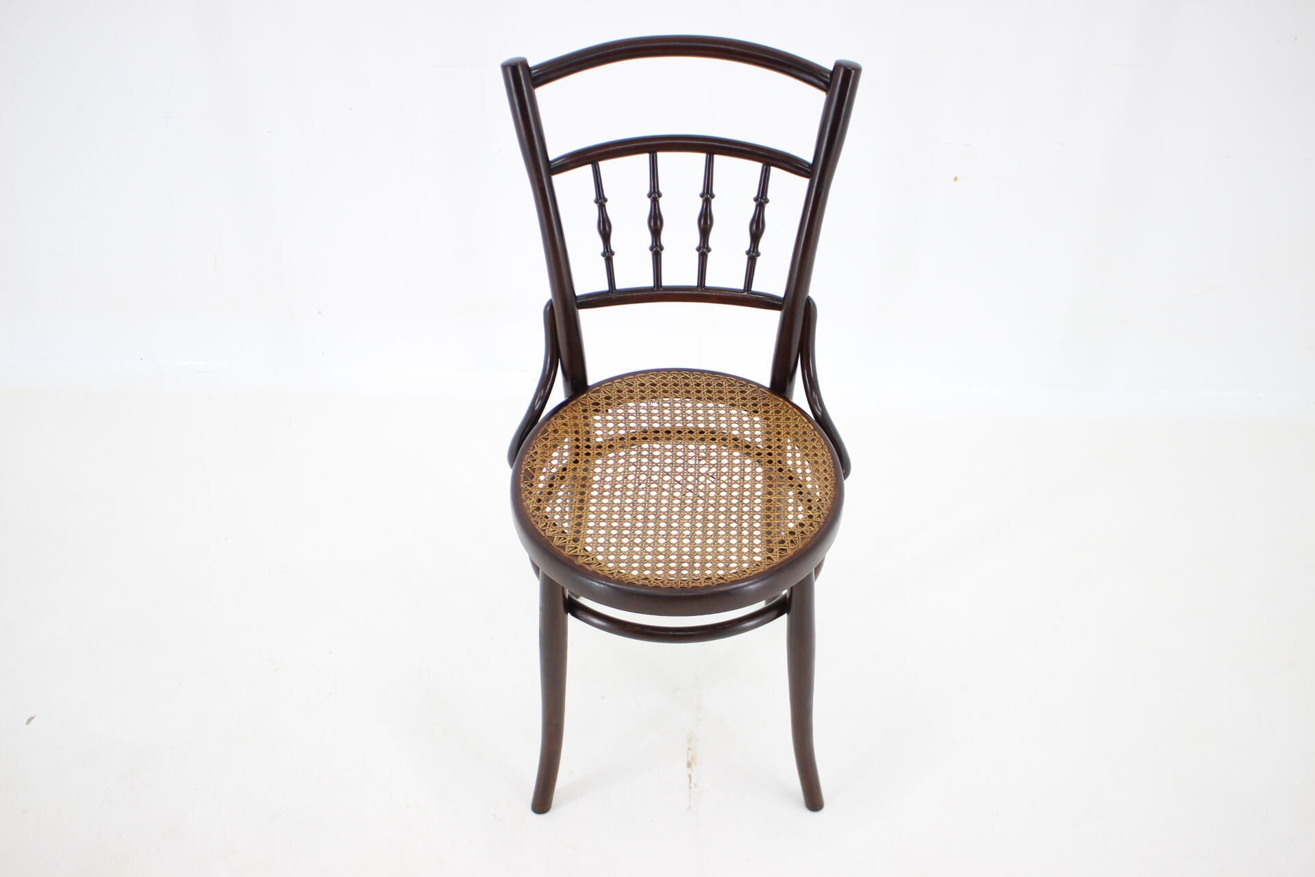 1930s Bentwood beech Chair with Pedig Seat, Austria