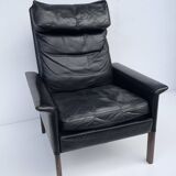 Vintage Retro Danish High Back Armchair Designed by H.Olsen Denmark 1960s
