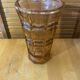 Vintage Art Deco Style Orange Amber Moulded Glass Vase