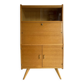 Vintage Scandinavian Secretary Desk 1960s - Oak Colour