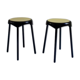 Pair of stools vintage 60s Plastunic