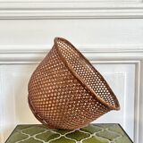 Wicker cane basket planter