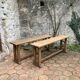 Pair of antique solid oak benches