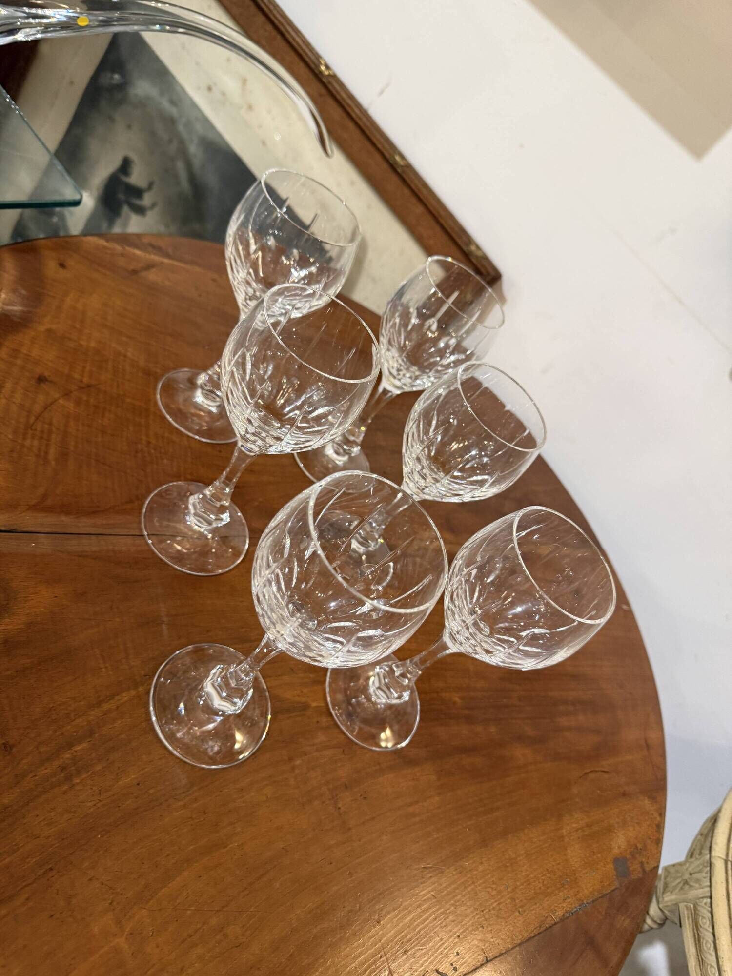 6 crystal wine glasses from Lorraine