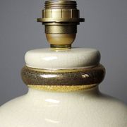 Vintage 1980s-90s Le Dauphin Dynastie crackle-glazed earthenware lamp