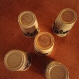 Set of five sandstone mugs