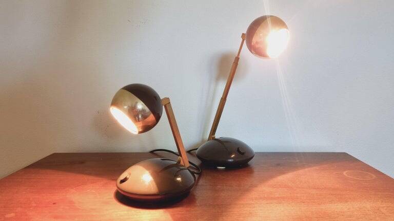 Pair of Midcentury Telescope Table Lamps Eichhoff Werke, Germany, 1970s