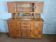1950s two-body buffet, oak veneer, tapered legs.