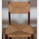 Set of 6 oak rush chairs, French craftsmanship, 1950.