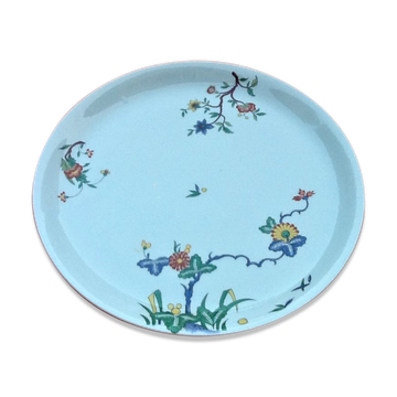 Plat de service Porcelaine de Paris, décor Château de Condé