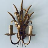 Double golden spike wall lamp