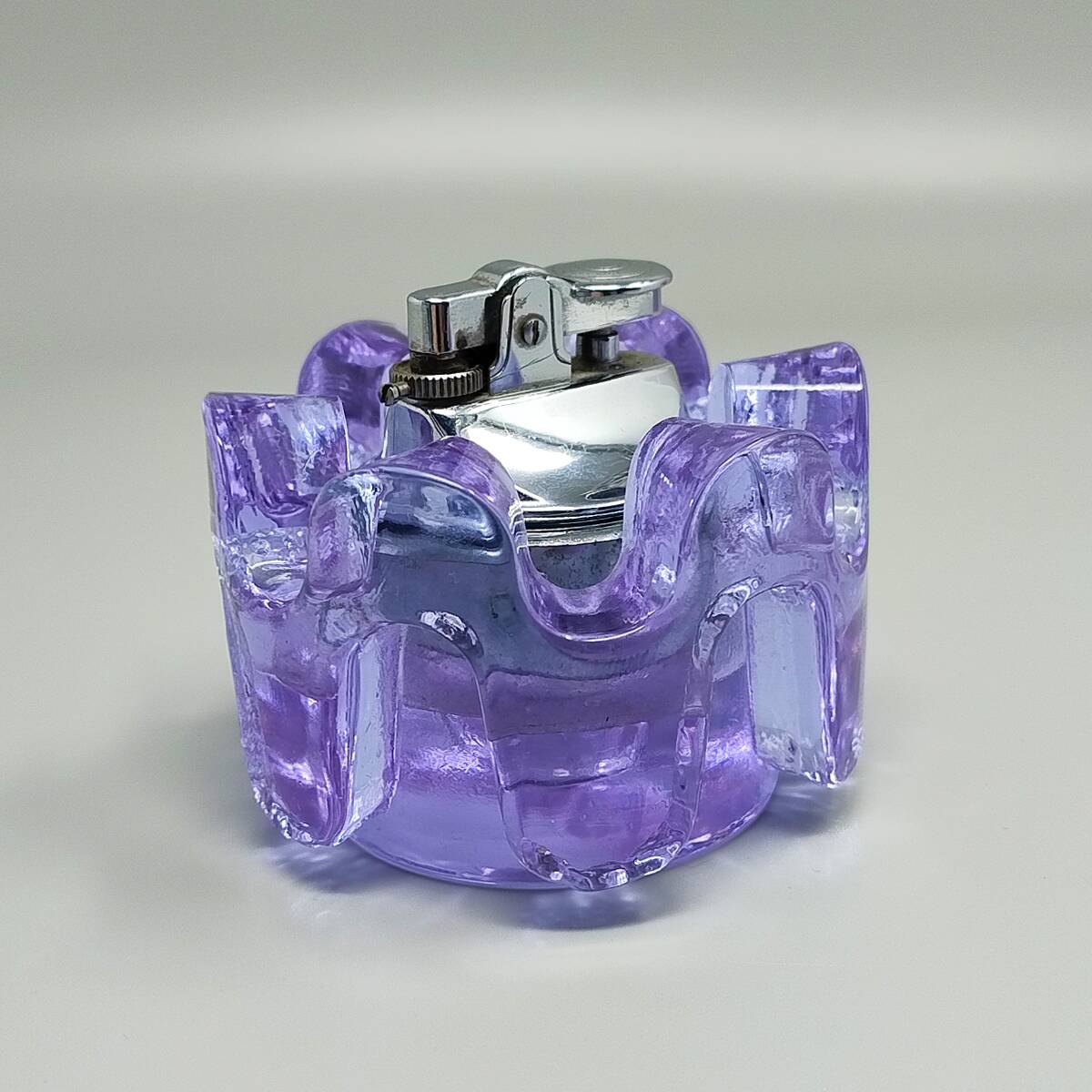 1970s Stunning Purple Smoking Set By Antonio Imperatore in Murano Glass. Ma