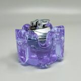 1970s Stunning Purple Smoking Set By Antonio Imperatore in Murano Glass. Ma