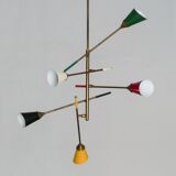 Sputnik chandelier in the Stilnovo style, 1950s.
