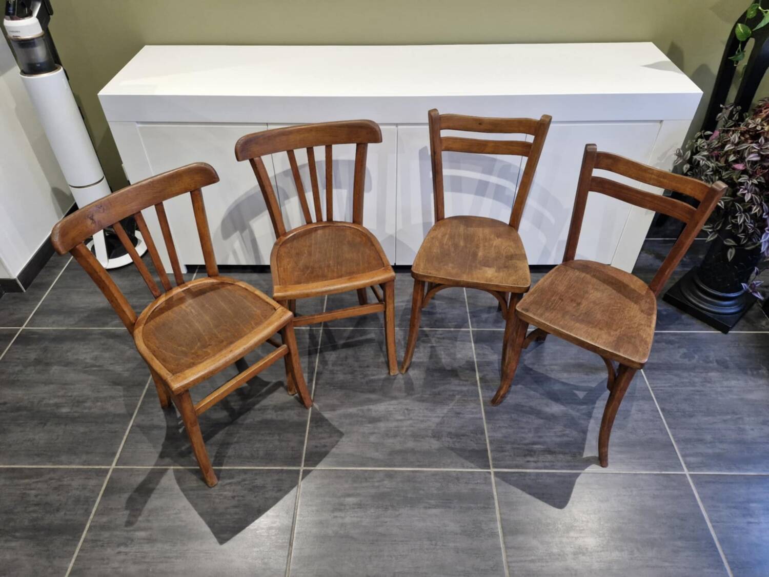 4 Baumann / Luterma bistro chairs, 1960s