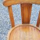 Set of 4 bistro chairs in beech and blond oak from the 50s