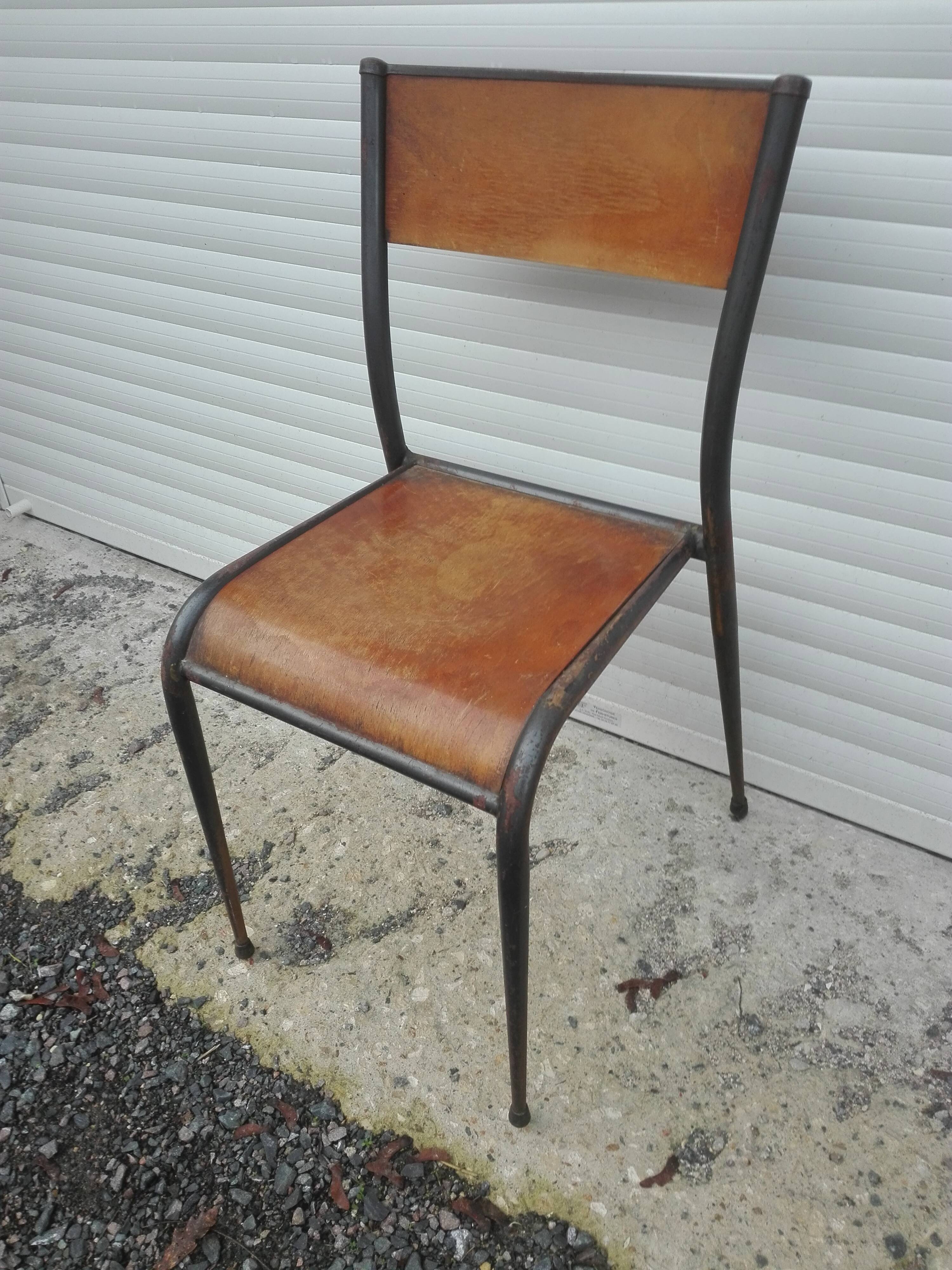 School mullca 510 foot spindle vintage chair