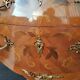 Commode ancien Louis XV marqueterie plateau marbre