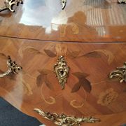 Commode ancien Louis XV marqueterie plateau marbre