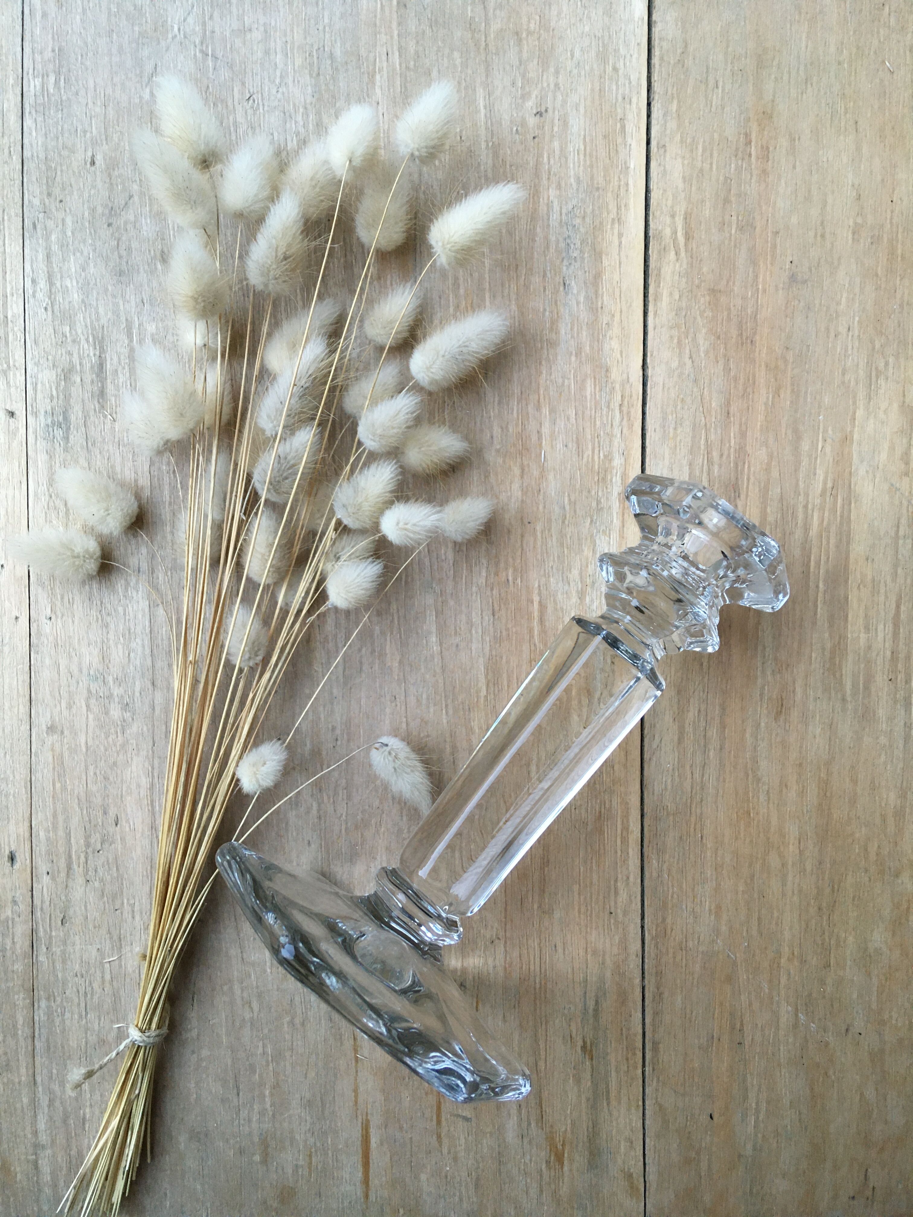 Hexagonal glass candle holder
