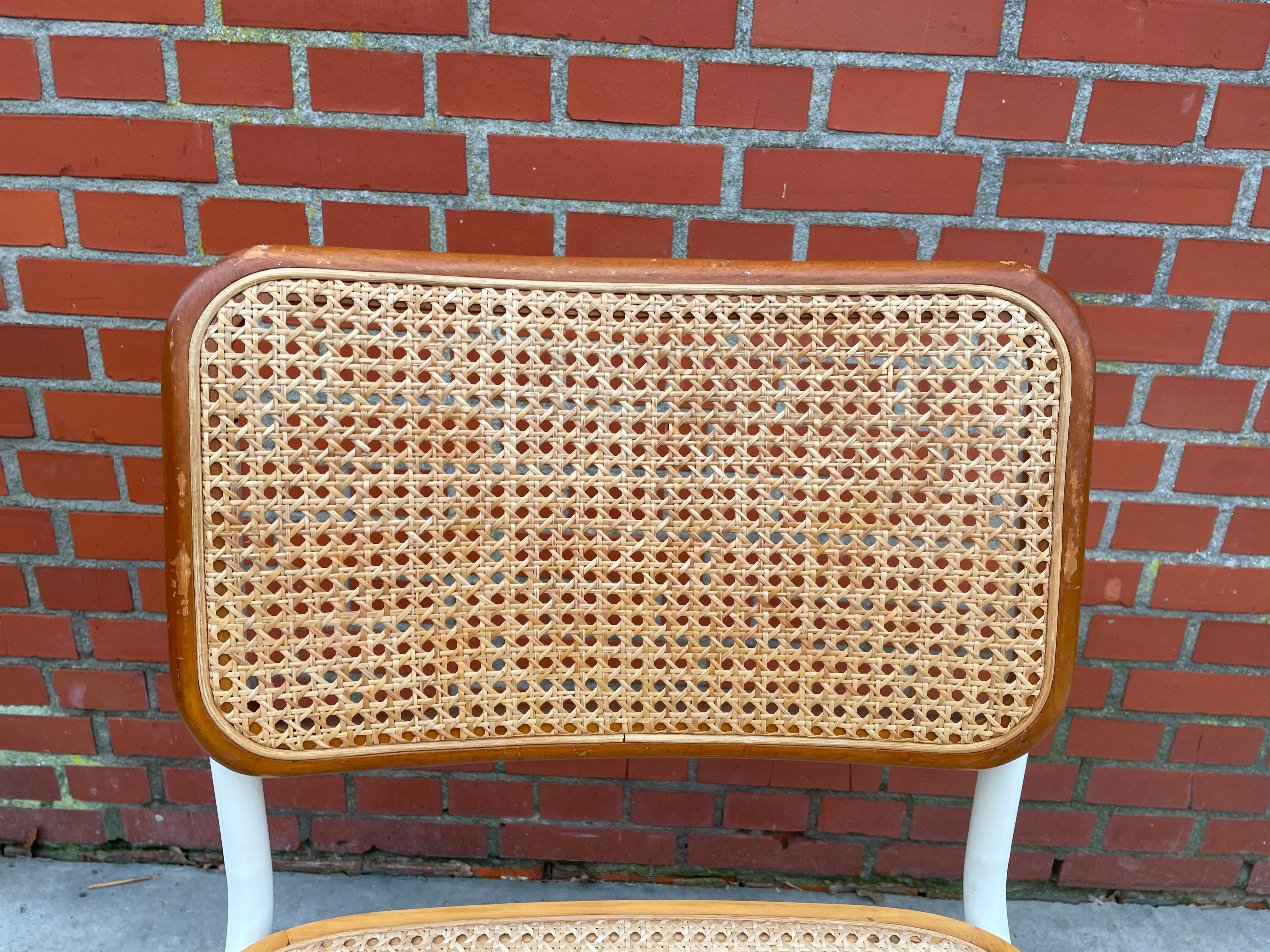 Cesca design chair b32 model white wood