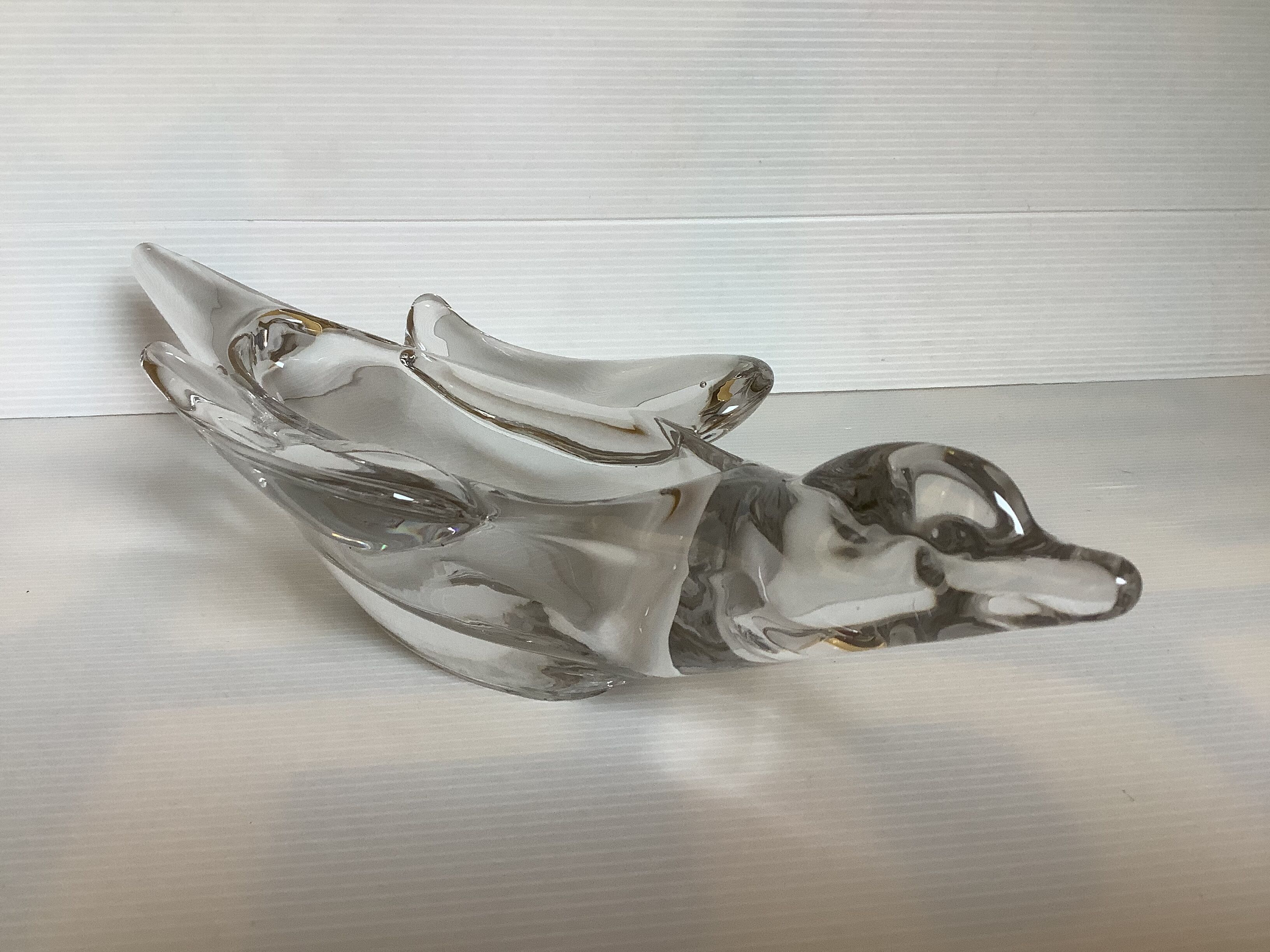 Trinket bowl swallow crystal valves the chatel France