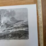 Printed in 1868, Hekla volcano, Iceland.