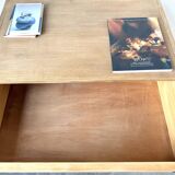 Three-drawer commode ARP — Minvielle, oak and lacquered metal, France, years