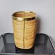 Rattan and brass umbrella stand, Italy, 1970