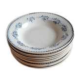 Set of 10 iron clay plates