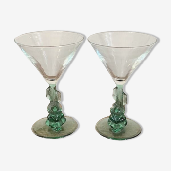 Set of 2 vintage Siesta cocktail glasses