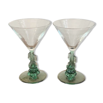 Lot 2 verres cocktail vintage Siesta