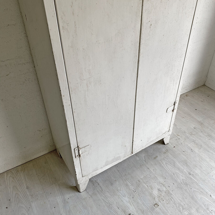 50's off-white industrial cabinet