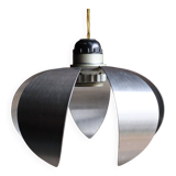 Vintage brushed metal flower-shaped pendant light